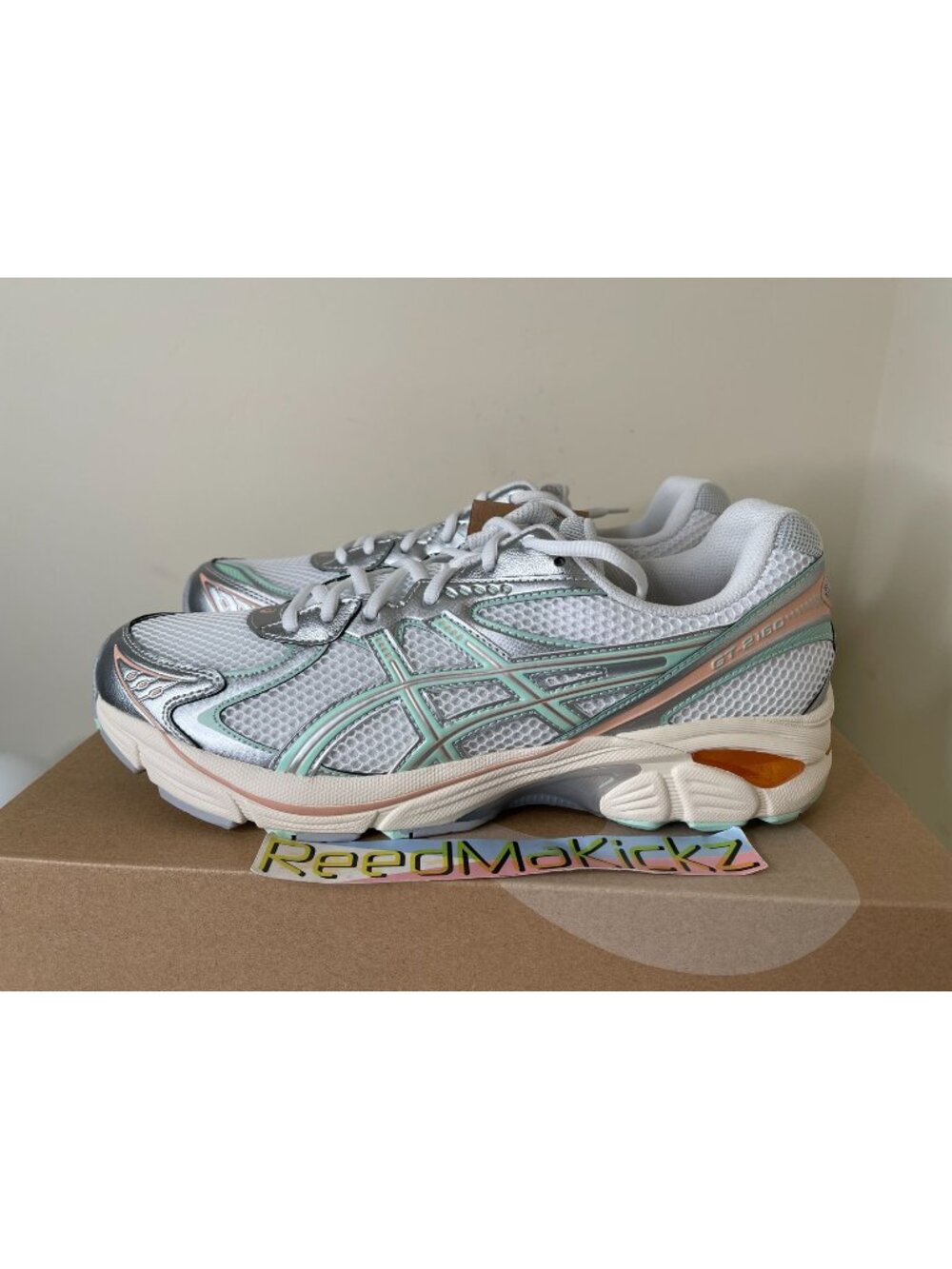 Asics GT-2160 White Mint Tint Mens 11.5us
